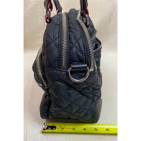 MZ Wallace Crosby Black quilted Nylon w Silver Hardware Bag *No crossbody straps main image 11